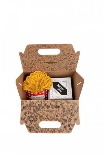 4 paar gekleurde sokken in een doos