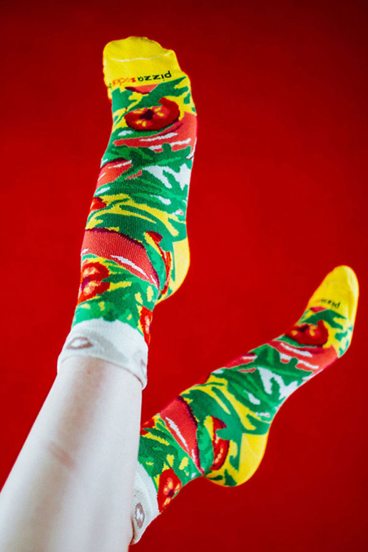 Chaussettes colorées en boîte 1 paire Pizza Chaussettes colorées en boîte 1 paire Pizza