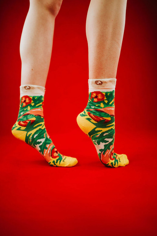 Chaussettes colorées en boîte 1 paire Pizza
