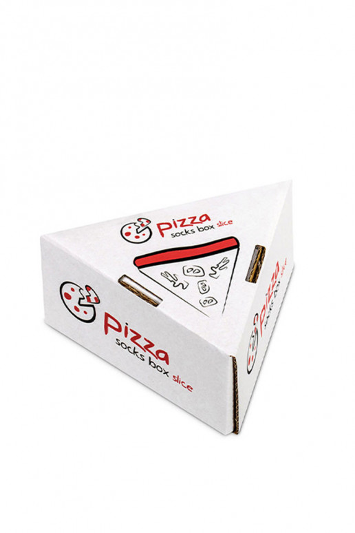 Chaussettes colorées en boîte 1 paire Pizza