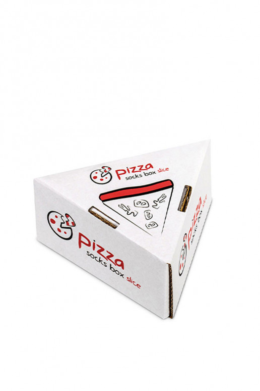 Chaussettes colorées en boîte 1 paire Pizza