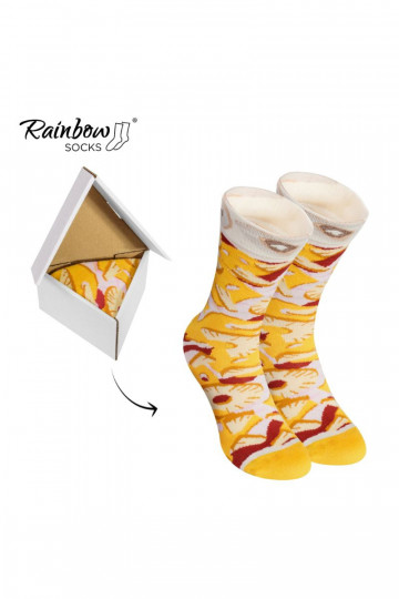 Chaussettes colorées en boîte 1 paire Pizza 2