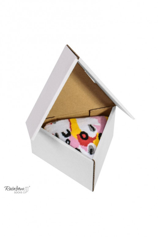 Gekleurde sokken in een doos 1 paar Pizza Gekleurde sokken in een doos 1 paar Pizza