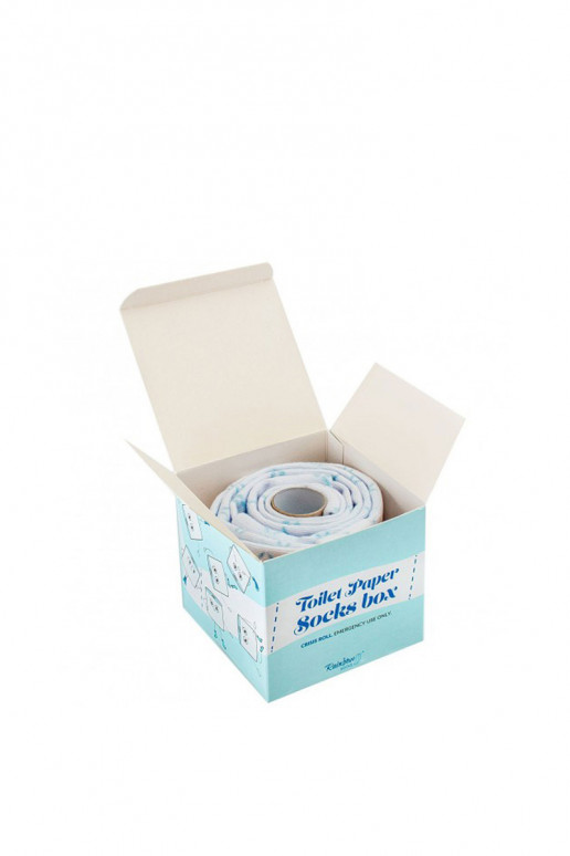 2 Paar farbige Socken in einer Box