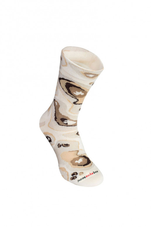 Chaussettes colorées dans une boîte Pizza 4 paires