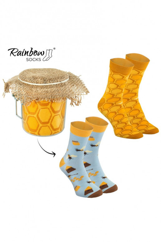 2 Paar farbige Socken