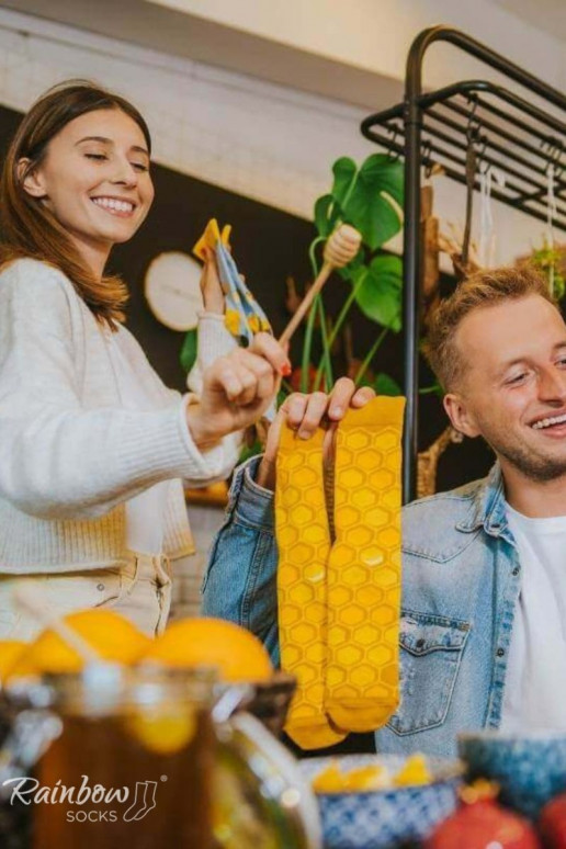 2 paires de chaussettes colorées