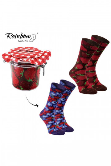 2 paires de chaussettes colorées dans une boîte 2