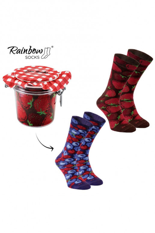 2 paires de chaussettes colorées dans une boîte 2 paires de chaussettes colorées dans une boîte