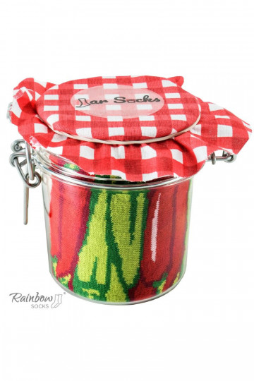 2 Paar farbige Socken in einer Box