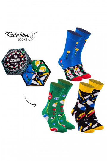 3 paires de chaussettes colorées dans une boîte 2