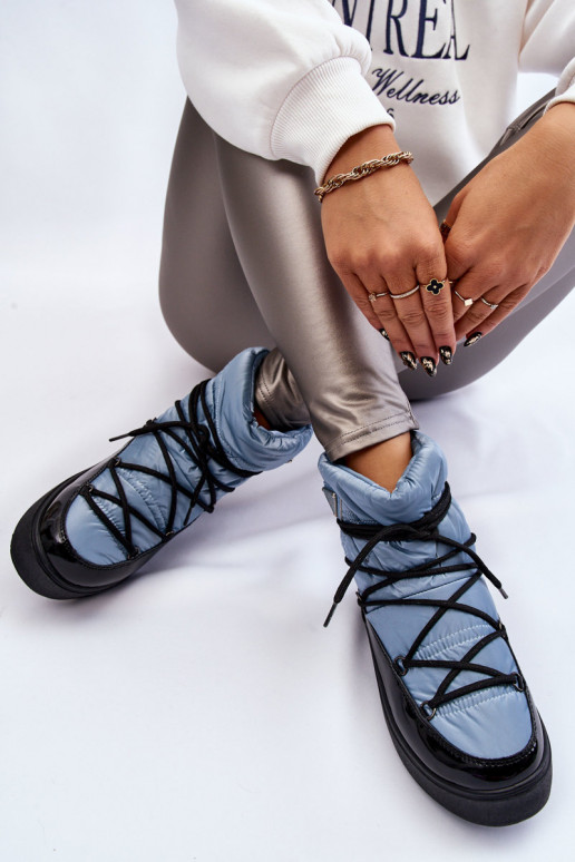 snowboots met veters in de blauwe kleur Carrios snowboots met veters in de blauwe kleur Carrios