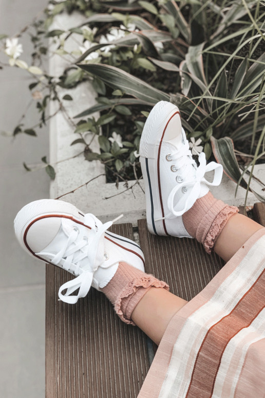Chaussures de sport classiques pour enfants de couleur blanche Filemon