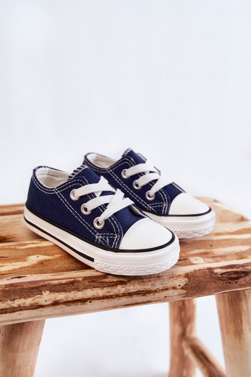 Chaussures de sport classiques pour enfants de couleur bleu foncé Filemon