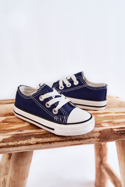 Chaussures de sport classiques pour enfants de couleur bleu foncé Filemon