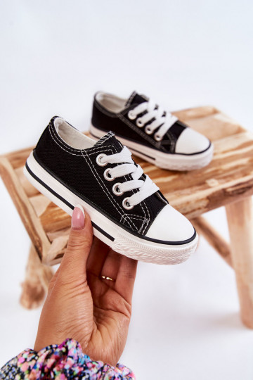 Chaussures de sport classiques pour enfants de couleur noire Filemon 2