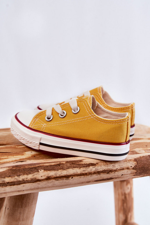 Chaussures de sport classiques pour enfants de couleur jaune Filemon