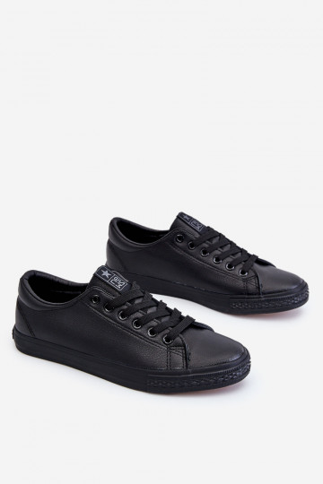 avec des brides Chaussures décontractées modèle classique de couleur noire Misima