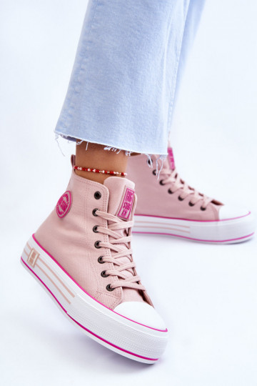 chaussures casual avec plateforme Big Star LL274186 rose 2