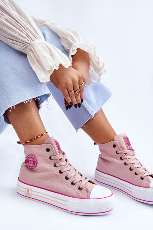 chaussures casual avec plateforme Big Star LL274186 rose chaussures casual avec plateforme Big Star LL274186 rose