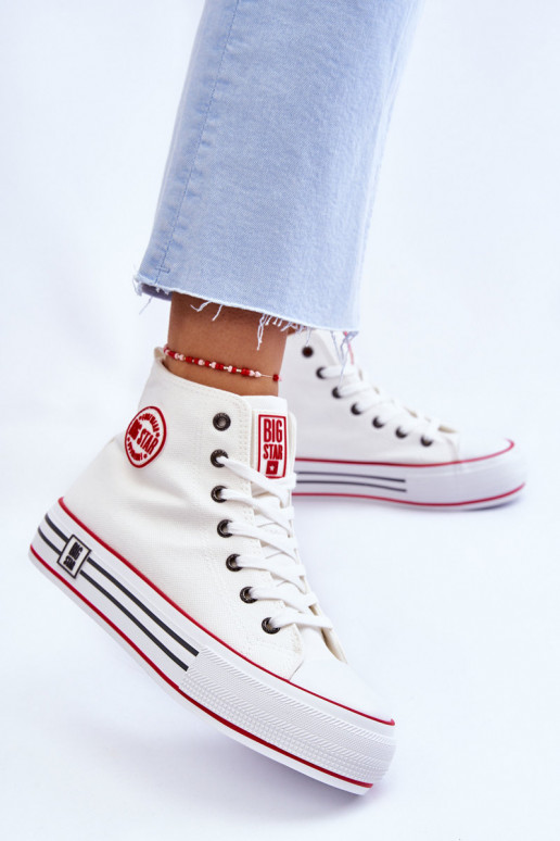 chaussures casual avec plateforme Big Star LL274185 couleur blanche