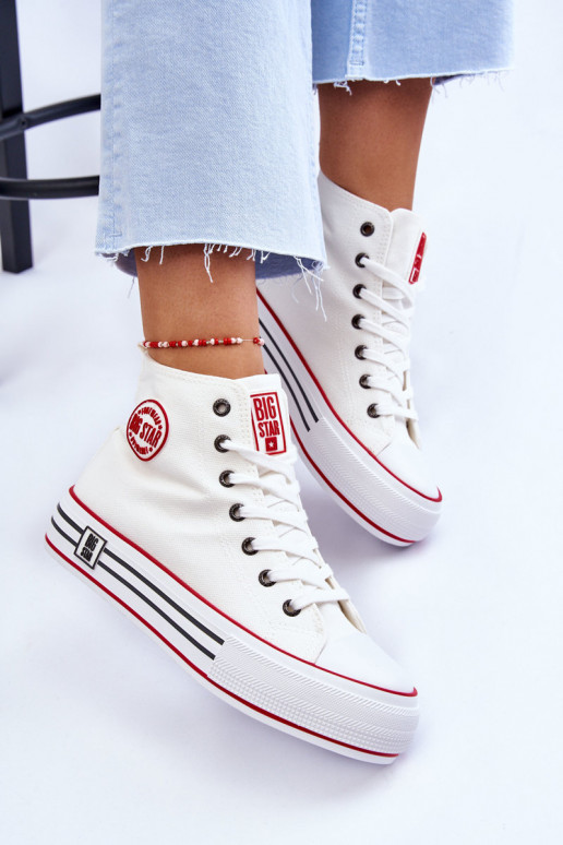 chaussures casual avec plateforme Big Star LL274185 couleur blanche