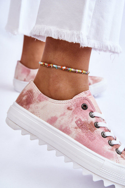 sneakers met platte zolen Big Star LL274044 roze-beige kleur sneakers met platte zolen Big Star LL274044 roze-beige kleur