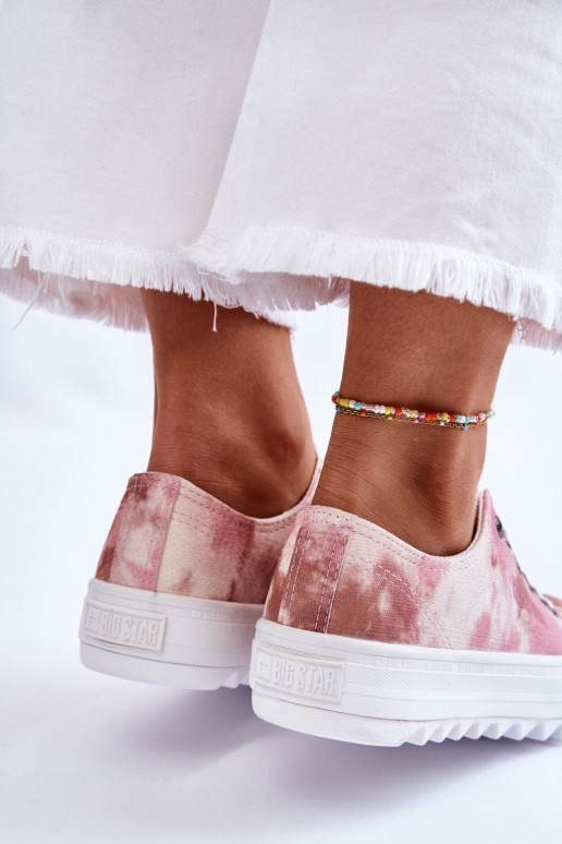 baskets à semelle plate Big Star LL274044 couleur rose-beige baskets à semelle plate Big Star LL274044 couleur rose-beige