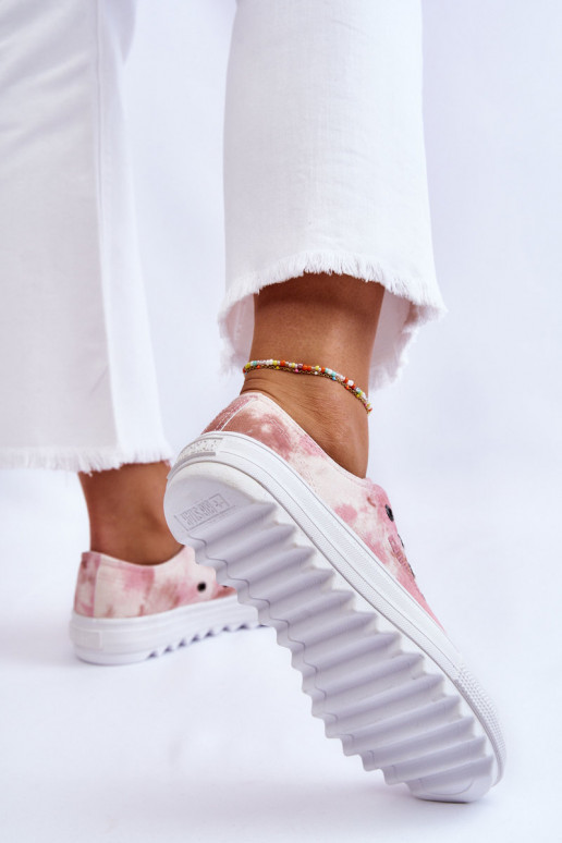 Sneakers mit flachen Sohlen Big Star LL274044 rosa-beige Farbe Sneakers mit flachen Sohlen Big Star LL274044 rosa-beige Farbe