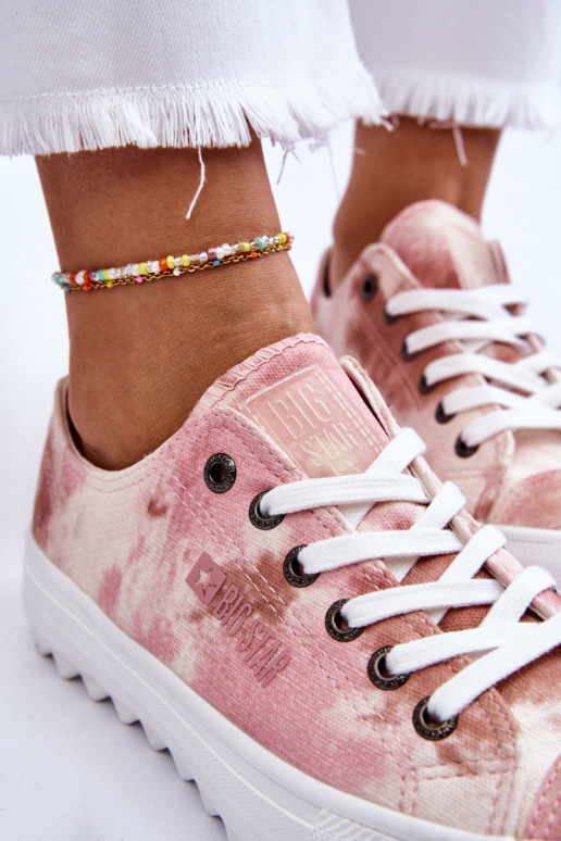 Sneakers mit flachen Sohlen Big Star LL274044 rosa-beige Farbe Sneakers mit flachen Sohlen Big Star LL274044 rosa-beige Farbe