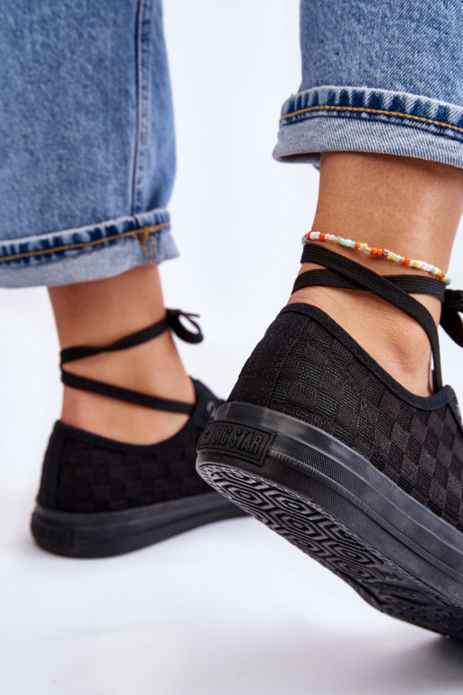 Klassiek model platte schoenen Big Star LL274072 kleur zwart