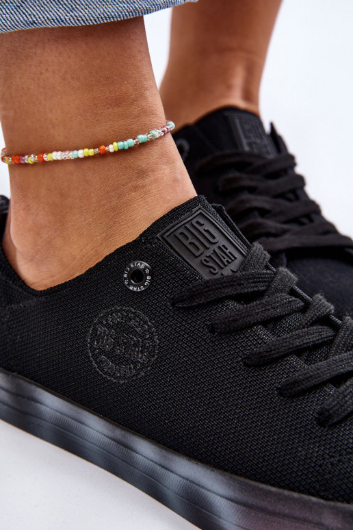 Damenschuhe mit farbigem Plateau Big Star LL274239 schwarz Damenschuhe mit farbigem Plateau Big Star LL274239 schwarz