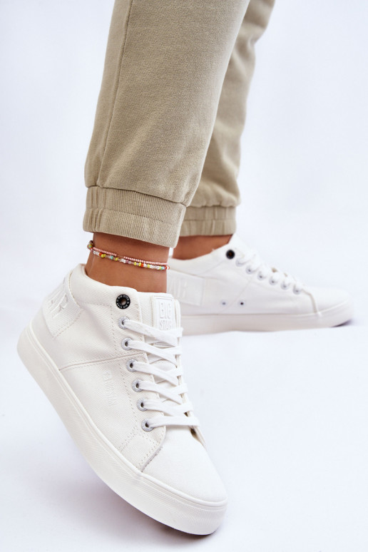 Chaussures de loisirs modèle classique avec semelle Big Star LL274002 couleur blanche Chaussures de loisirs modèle classique avec semelle Big Star LL274002 couleur blanche