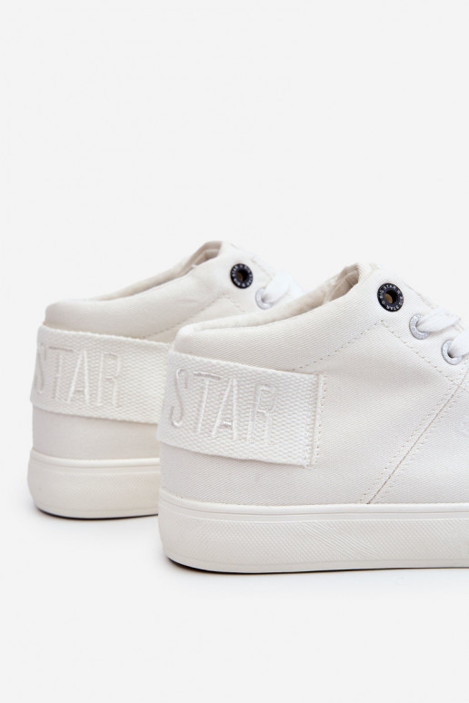 Chaussures de loisirs modèle classique avec semelle Big Star LL274002 couleur blanche Chaussures de loisirs modèle classique avec semelle Big Star LL274002 couleur blanche