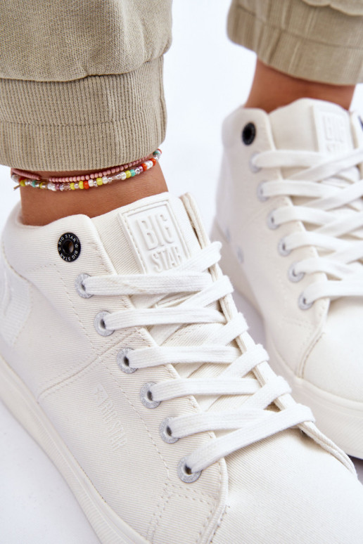 Klassisches Modell Freizeitschuhe mit Sohle Big Star LL274002 in der Farbe Weiß Klassisches Modell Freizeitschuhe mit Sohle Big Star LL274002 in der Farbe Weiß