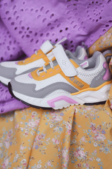 Kinder-Sneaker mit Klebeverschlüssen Big Star JJ374257 Weiß-Gelb 2