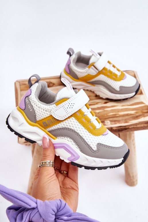 Kinder-Sneaker mit Klebeverschlüssen Big Star JJ374257 Weiß-Gelb Kinder-Sneaker mit Klebeverschlüssen Big Star JJ374257 Weiß-Gelb
