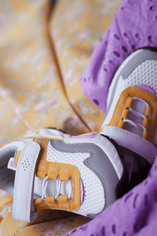 Kinder-Sneaker mit Klebeverschlüssen Big Star JJ374257 Weiß-Gelb