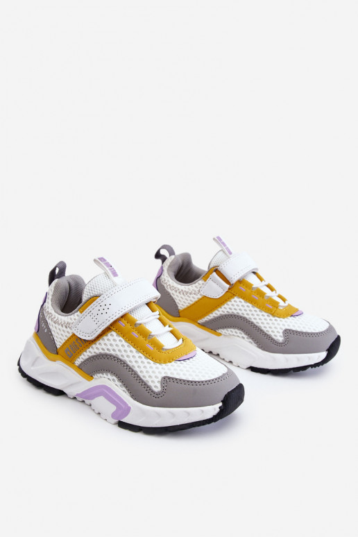 Kinder-Sneaker mit Klebeverschlüssen Big Star JJ374257 Weiß-Gelb Kinder-Sneaker mit Klebeverschlüssen Big Star JJ374257 Weiß-Gelb