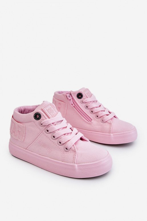 Klassiek model vrijetijdsschoenen voor kinderen met laars Big Star LL374003 roze kleur