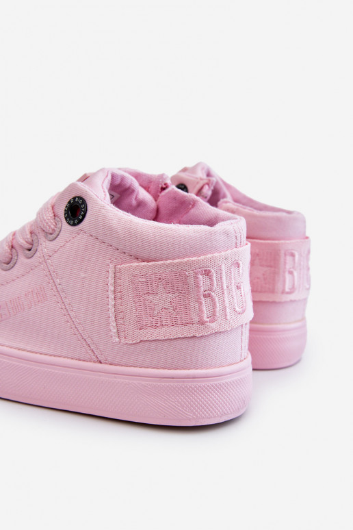 Klassiek model vrijetijdsschoenen voor kinderen met laars Big Star LL374003 roze kleur