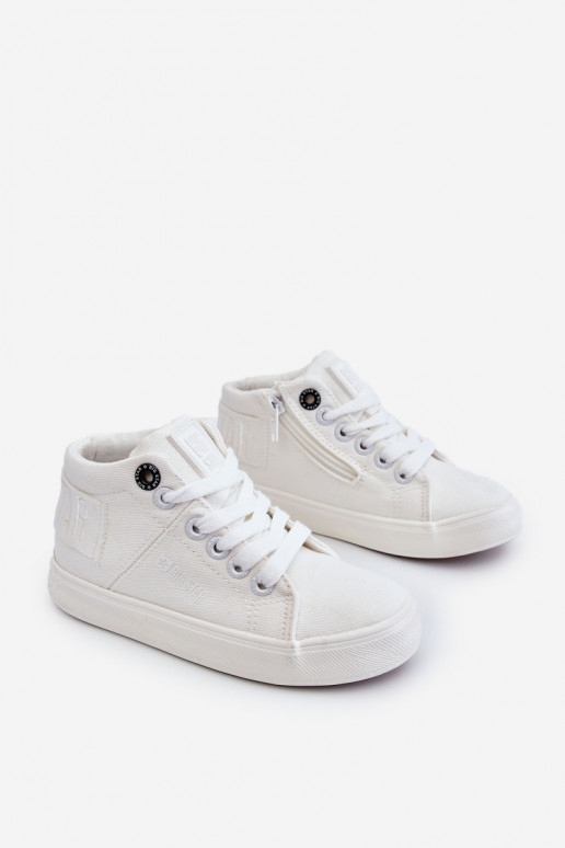 Klassiek model vrijetijdsschoenen voor kinderen met een zool Big Star LL374002 witte kleur