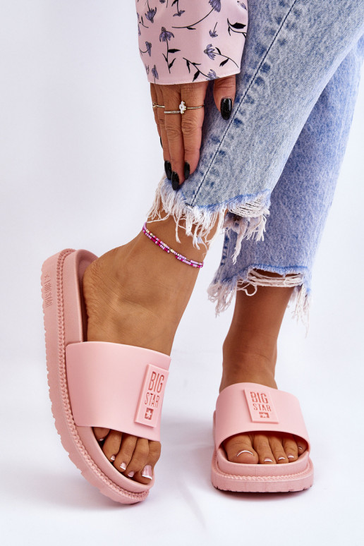 Pantoffels Big Star LL274425 Lichtroze tint