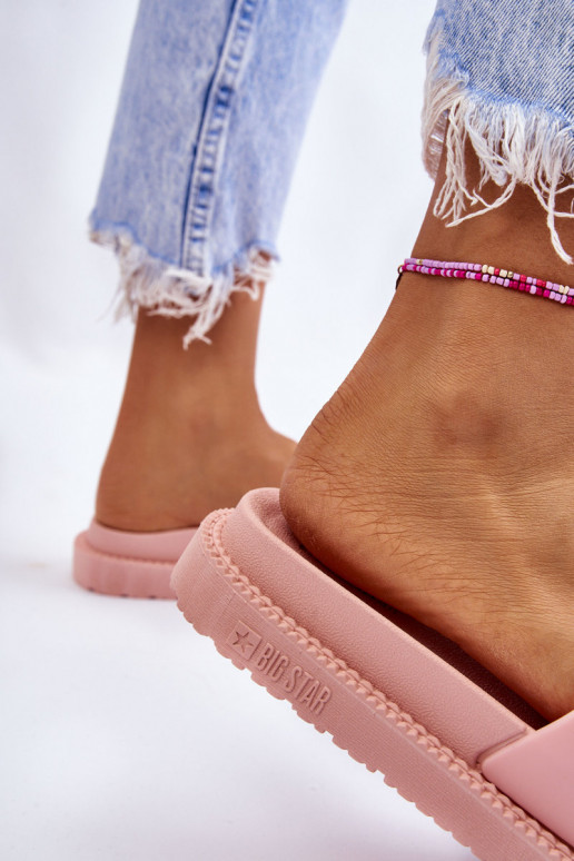 Pantoffels Big Star LL274425 Lichtroze tint