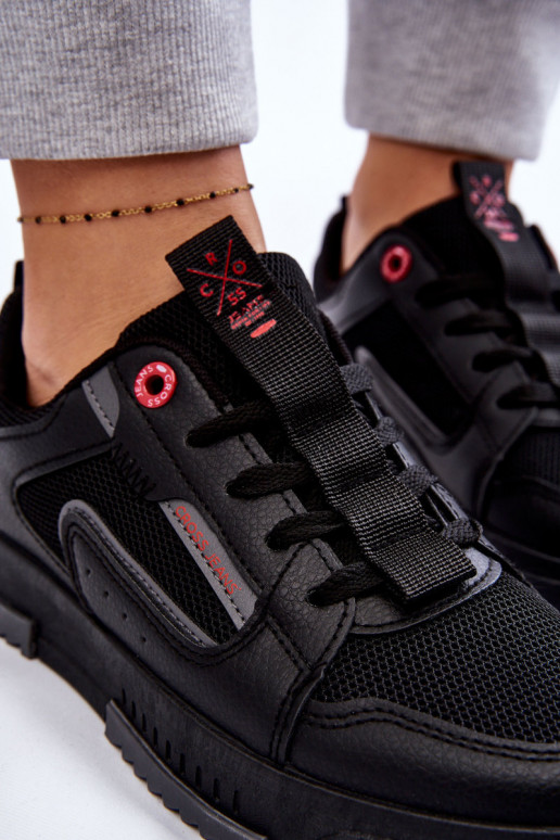 Sneakers Modell Schuhe Cross Jeans LL2R4012C schwarze Farbe Sneakers Modell Schuhe Cross Jeans LL2R4012C schwarze Farbe