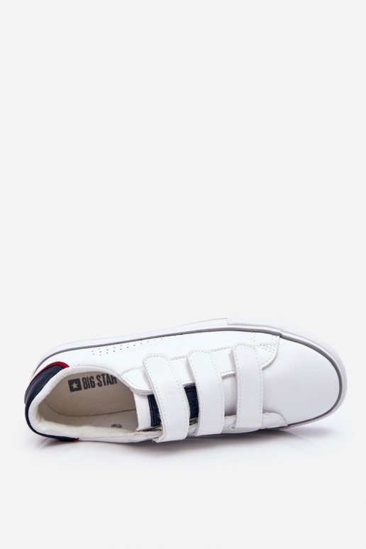 Sneakers met zelfklevende sluitingen Big Star LL274A207 witte kleur