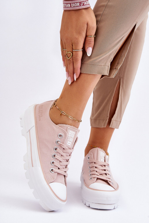 vrijetijdsschoenen met platform Big Star LL274151 Nude vrijetijdsschoenen met platform Big Star LL274151 Nude