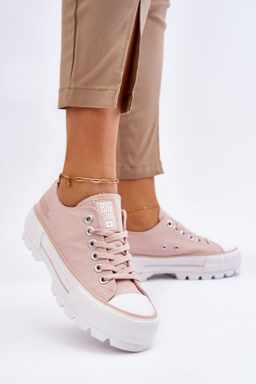 vrijetijdsschoenen met platform Big Star LL274151 Nude vrijetijdsschoenen met platform Big Star LL274151 Nude