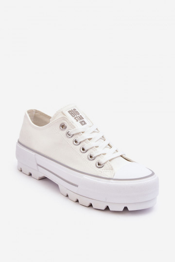 vrijetijdsschoenen met platform Big Star LL274150 witte kleur