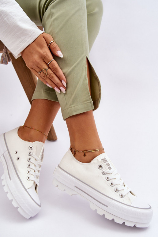 chaussures casual avec plateforme Big Star LL274150 couleur blanche